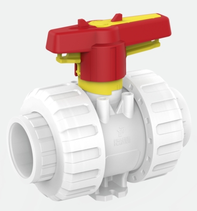 Кран шаровой 2-ходовый муфта под сварку с электроприводом PRAHER M1 2W DN10 PVDF d16 PVDF PN16 FPM PTFE EO ER20 24 Краны