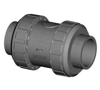 Клапан обратный конический внутр. резьба PRAHER S4 DN40 CPVC R 1 1/2" BSP PN16 FPM Клапаны / вентили