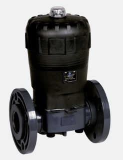 Клапан мембранный неподвижный фланец пневмо норм. откр. PRAHER T4 DN32 PVC d40 DIN-ANSI-JIS PN10 EPDM PO-NO K122 Клапаны / вентили